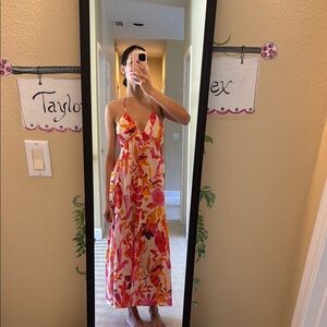 Floral Halter Maxi Dress